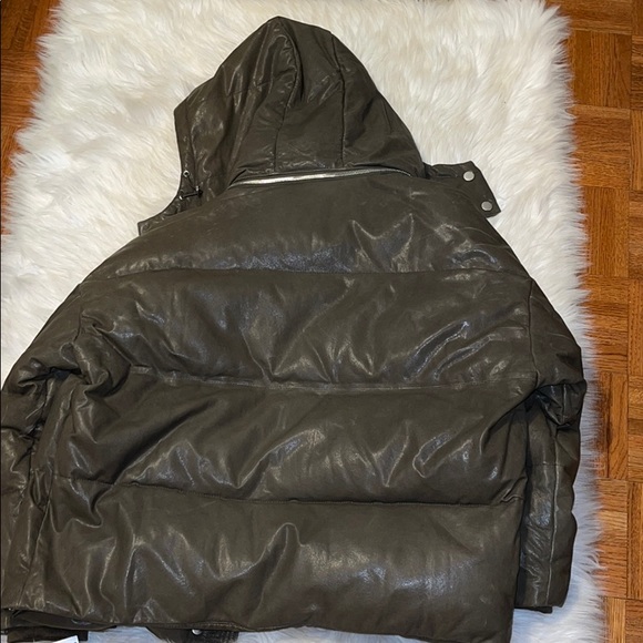REAL LEATHER PUFFER JACKET-Intuition Ally Shrt - Picture 4 of 6